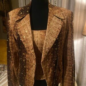 Vintage 80’s Oleg Cassini Blazer and Bustier